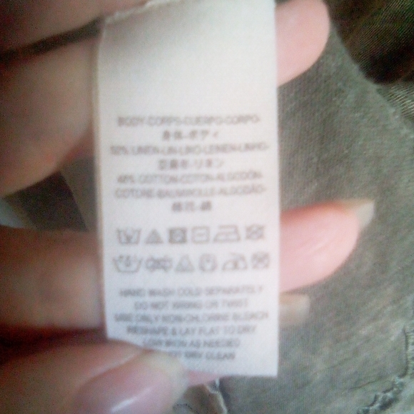 New Free People Santa Cruz Henley Distressed Acid Wash Lagenlook Style Shirt Top - Picture 12 of 16